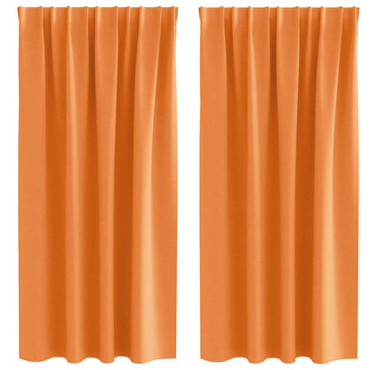Vorhänge mit Vorhängen 2 pcs Orange Polyester