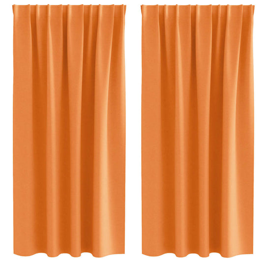 Vorhänge mit Vorhängen 2 pcs Orange Polyester