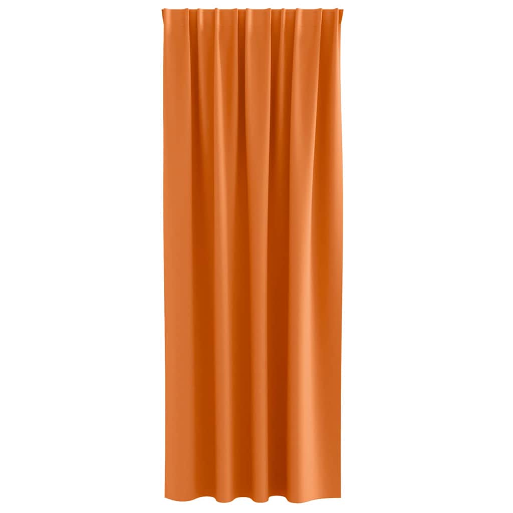 Vorhänge mit Vorhängen 2 pcs Leuchtendes Orange Polyester