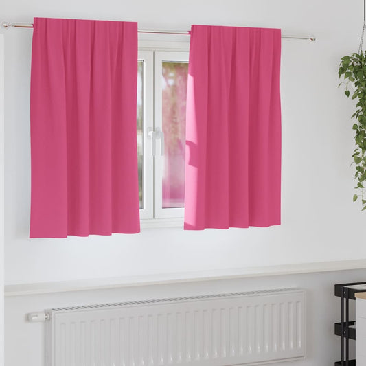 Vorhänge mit Vorhängen 2 pcs Leuchtendes Pink Polyester