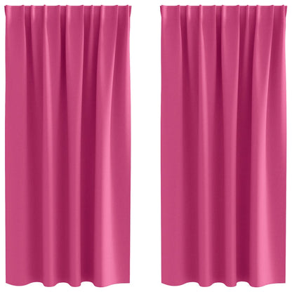 Verdunkelungsvorhänge mit Vorhängen Helles Pink Polyester