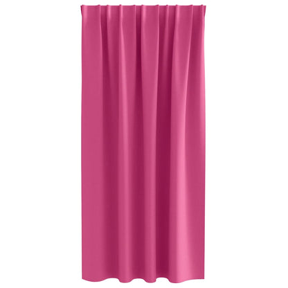 Vorhänge mit Vorhängen 2 pcs Leuchtendes Pink Polyester