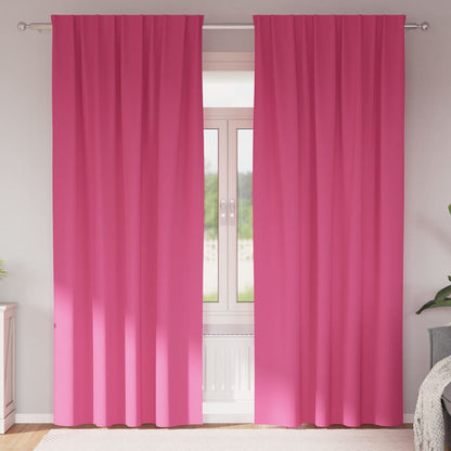 Vorhänge mit Vorhängen 2 pcs Leuchtendes Pink Polyester