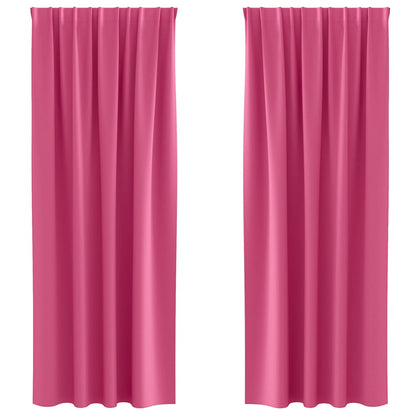 Vorhänge mit Vorhängen 2 pcs Leuchtendes Pink Polyester