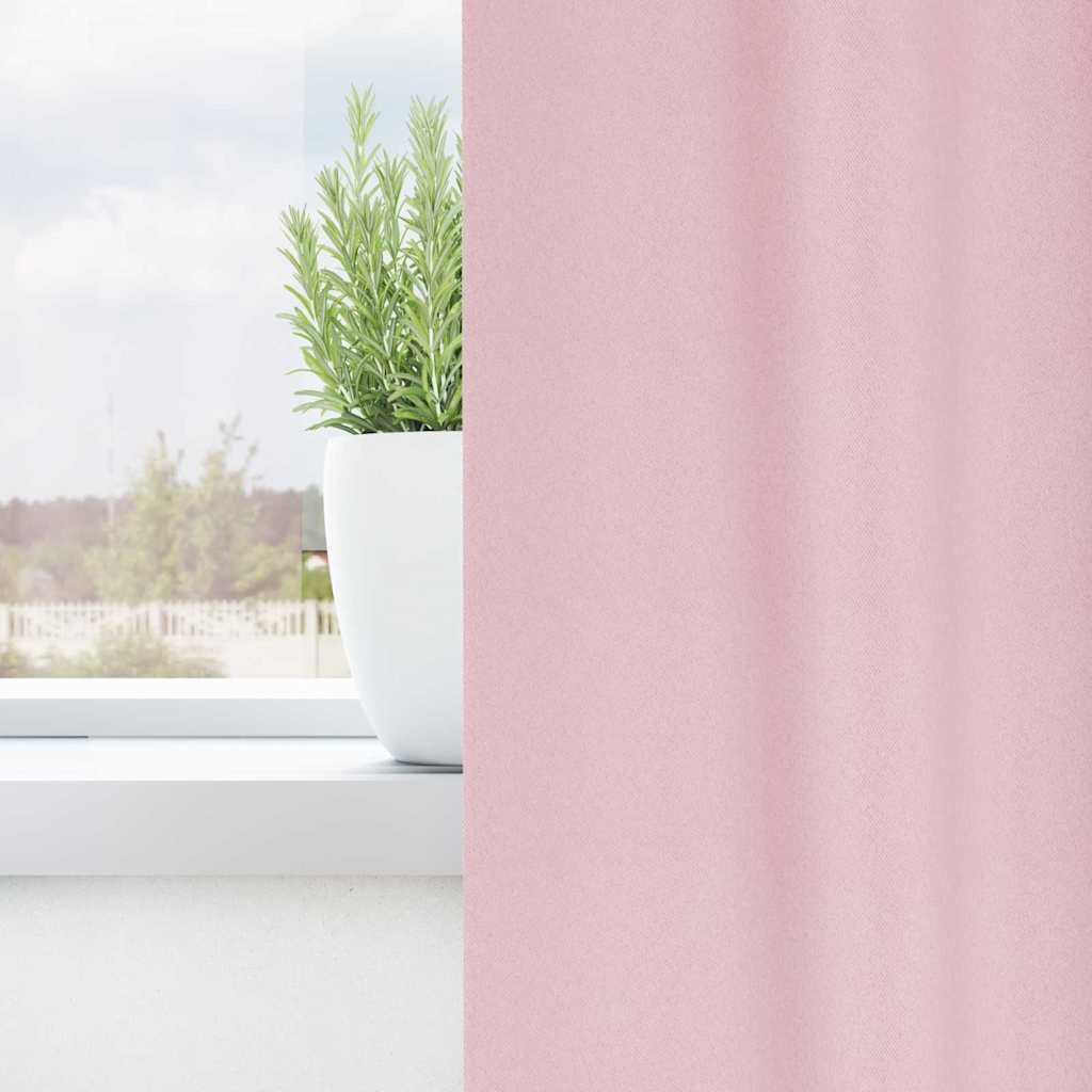 Verdunkelungsvorhänge mit Vorhängen Babyrosa Polyester