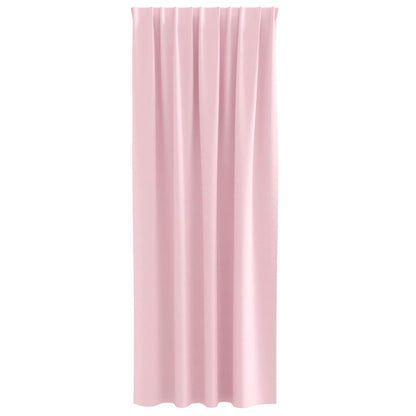Vorhänge mit Vorhängen 2 pcs Baby Pink Polyester