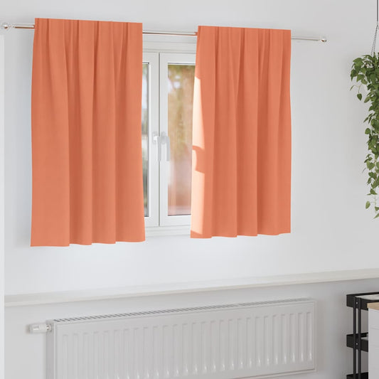 Vorhänge mit Vorhängen 2 pcs Terrakotta Polyester