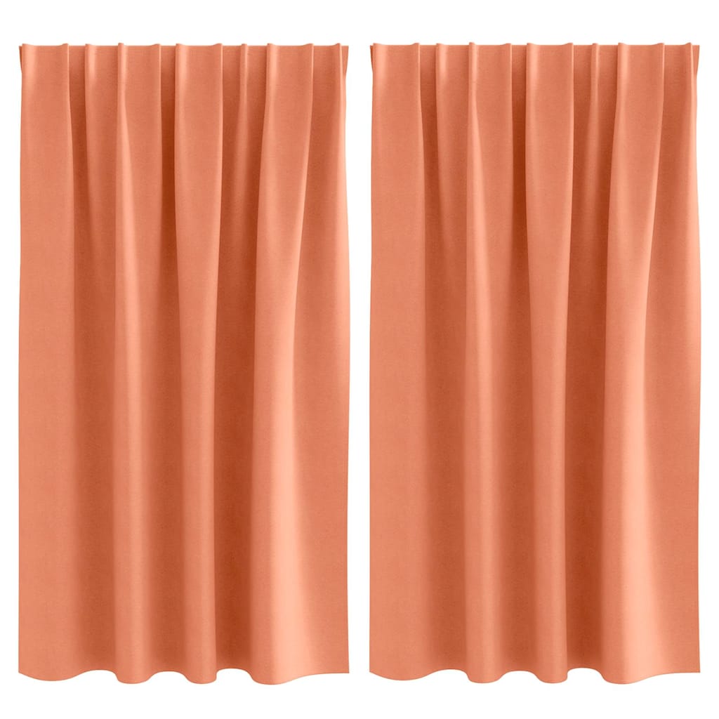 Vorhänge mit Vorhängen 2 pcs Terrakotta Polyester