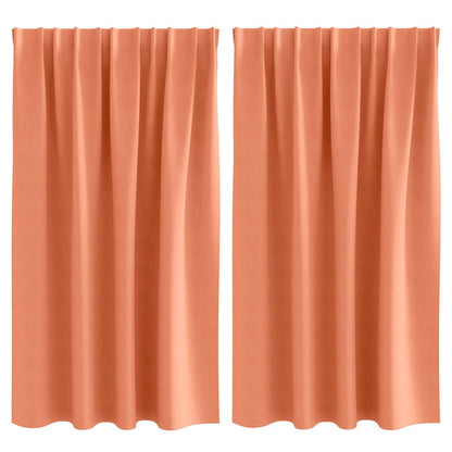 Vorhänge mit Vorhängen 2 pcs Terrakotta Polyester