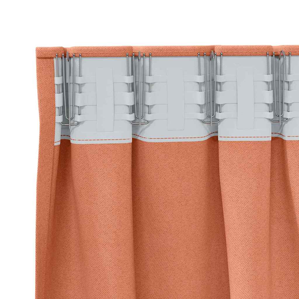 Vorhänge mit Vorhängen 2 pcs Terrakotta Polyester
