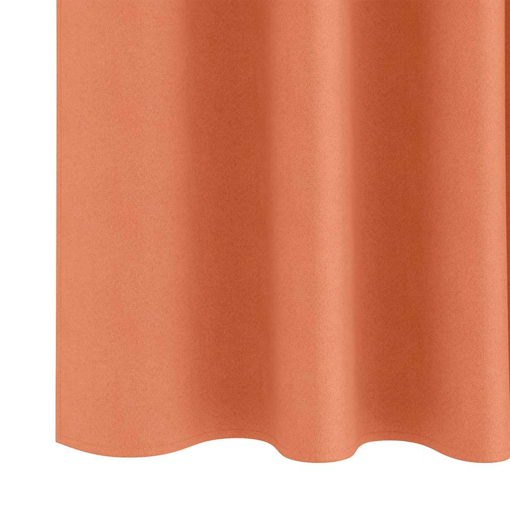 Vorhänge mit Vorhängen 2 pcs Terrakotta Polyester