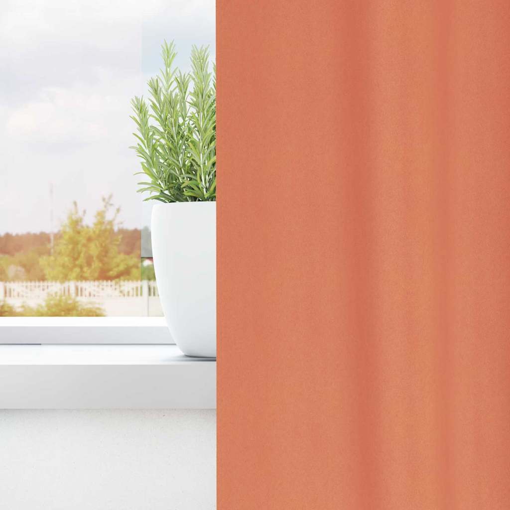 Verdunkelungsvorhänge mit Vorhängen Terrakotta Polyester