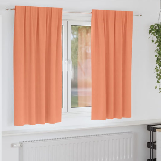Vorhänge mit Vorhängen 2 pcs Terrakotta Polyester