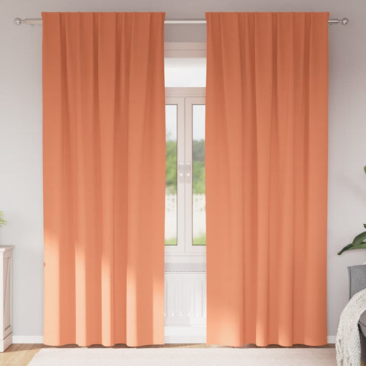 Vorhänge mit Vorhängen 2 pcs Terrakotta Polyester