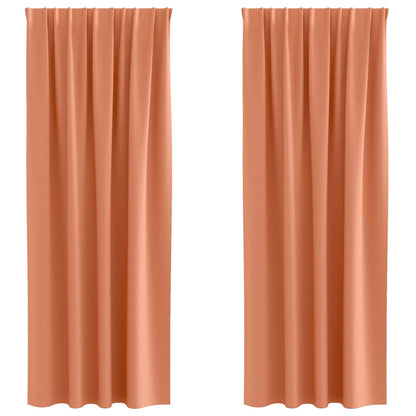 Vorhänge mit Vorhängen 2 pcs Terrakotta Polyester