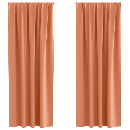 Vorhänge mit Vorhängen 2 pcs Terrakotta Polyester