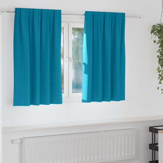 Vorhänge mit Vorhängen 2 pcs Türkis Polyester