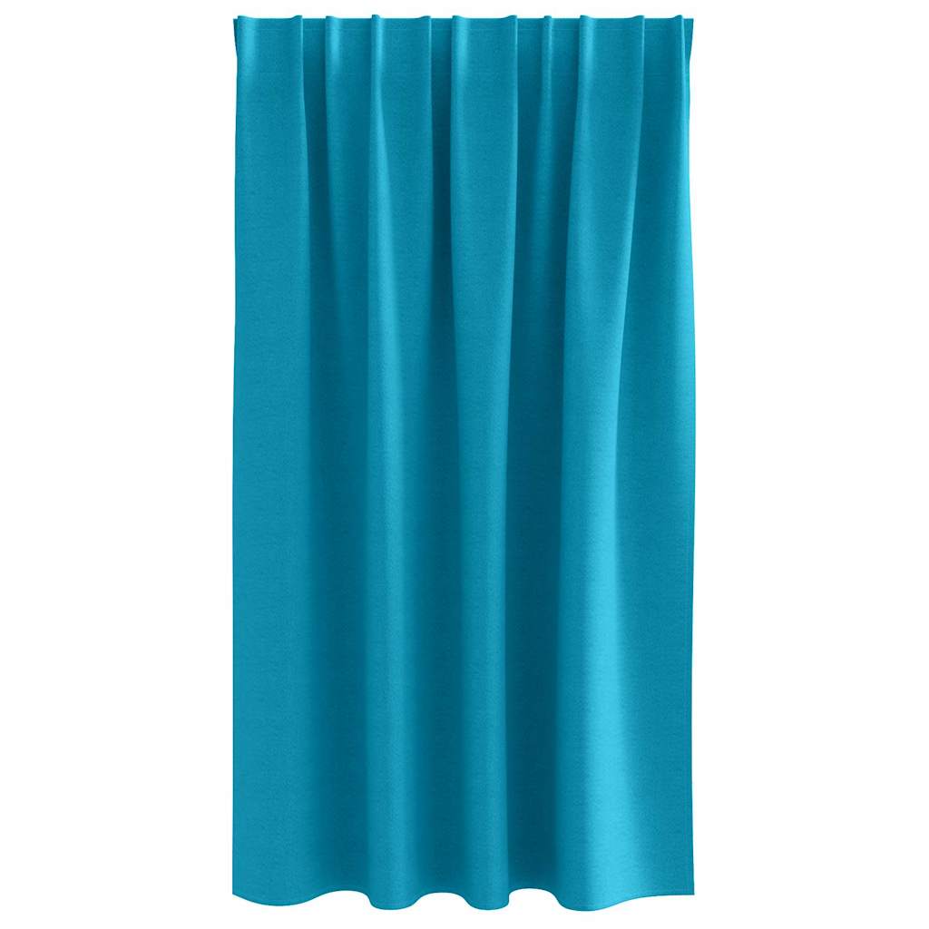 Vorhänge mit Vorhängen 2 pcs Türkis Polyester