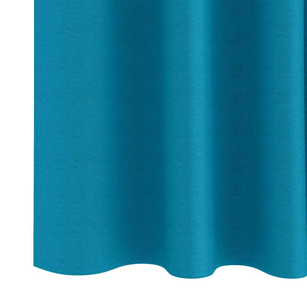 Vorhänge mit Vorhängen 2 pcs Türkis Polyester