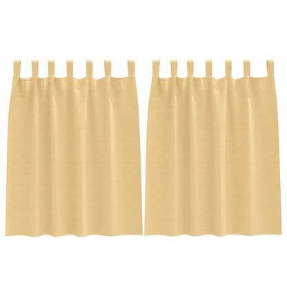 Vorhänge mit Vorhängen 2 pcs Beige Polyester