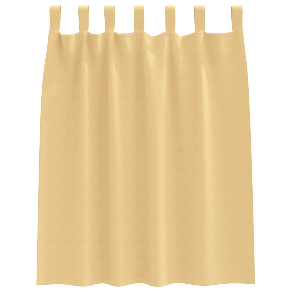 Vorhänge mit Vorhängen 2 pcs Beige Polyester