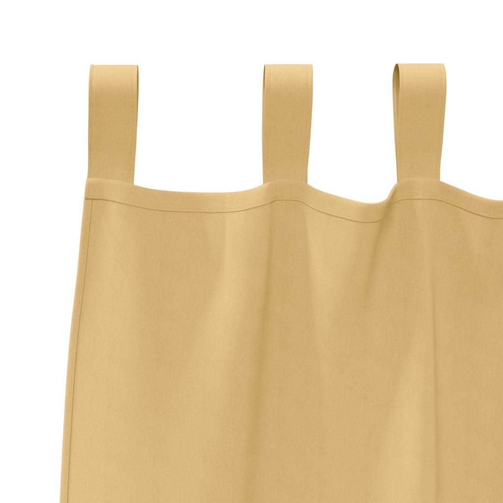 Vorhänge mit Vorhängen 2 pcs Beige Polyester