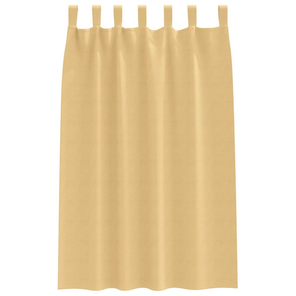 Vorhänge mit Vorhängen 2 pcs Beige Polyester