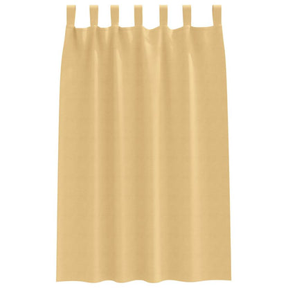 Vorhänge mit Vorhängen 2 pcs Beige Polyester