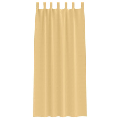 Vorhänge mit Vorhängen 2 pcs Beige Polyester