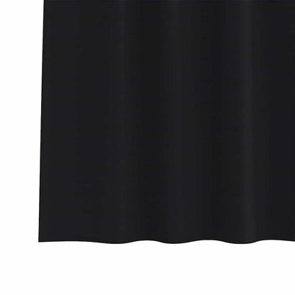 Vorhänge mit Vorhängen 2 pcs Schwarz Polyester