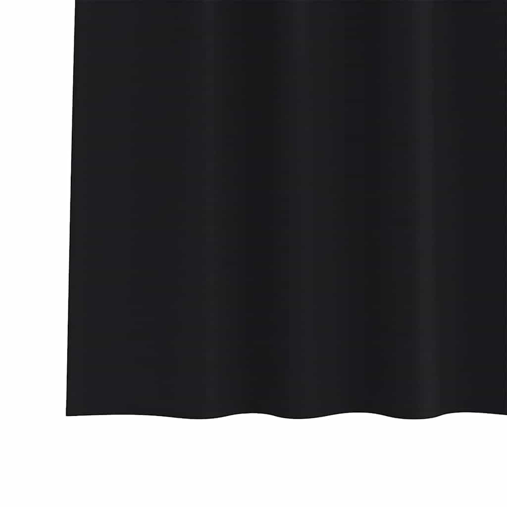 Vorhänge mit Vorhängen 2 pcs Schwarz Polyester