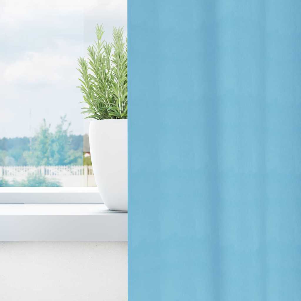 Verdunkelungsvorhänge mit Vorhängen Himmelblau Polyester