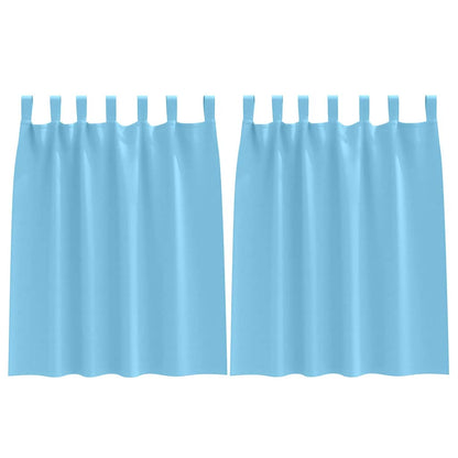 Vorhänge mit Vorhängen 2 pcs Hellblau Polyester