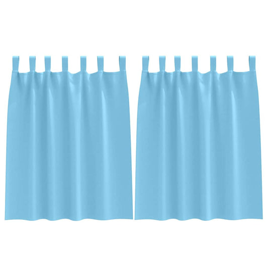 Vorhänge mit Vorhängen 2 pcs Hellblau Polyester