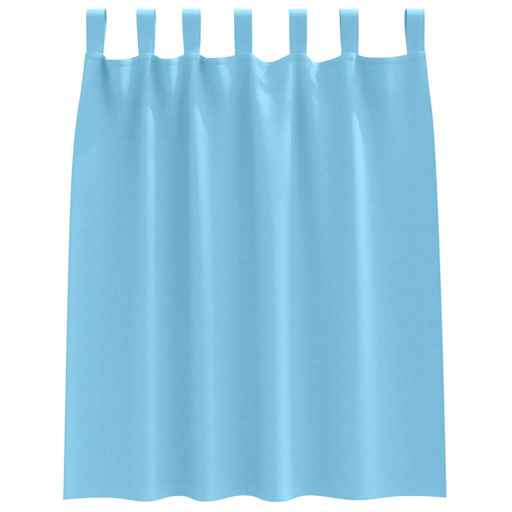 Vorhänge mit Vorhängen 2 pcs Hellblau Polyester