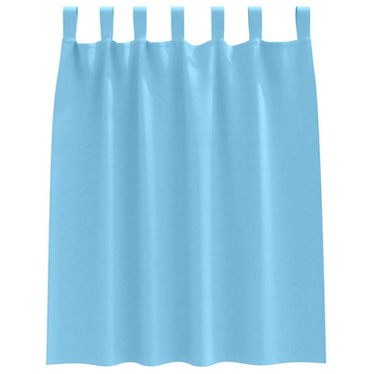 Vorhänge mit Vorhängen 2 pcs Hellblau Polyester