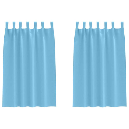 Vorhänge mit Vorhängen 2 pcs Hellblau Polyester