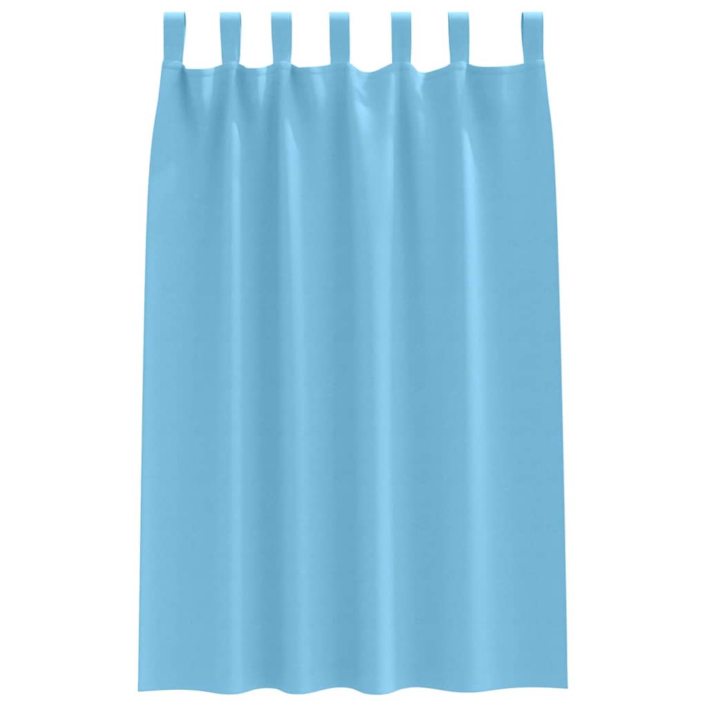Vorhänge mit Vorhängen 2 pcs Hellblau Polyester