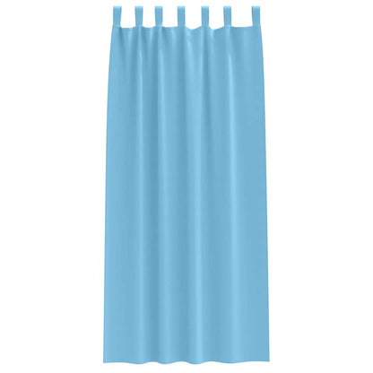 Vorhänge mit Vorhängen 2 pcs Hellblau Polyester