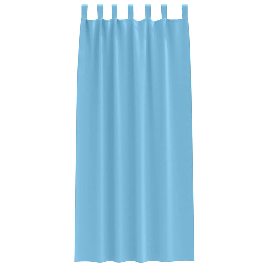 Vorhänge mit Vorhängen 2 pcs Hellblau Polyester