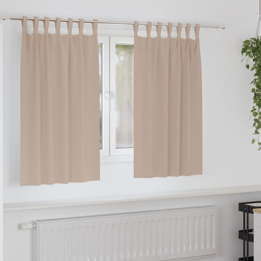 Vorhänge mit Vorhängen 2 pcs Taupe Polyester