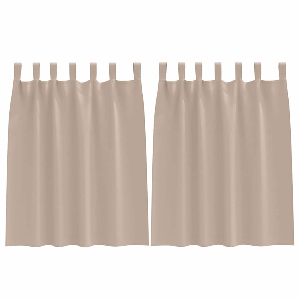 Vorhänge mit Vorhängen 2 pcs Taupe Polyester