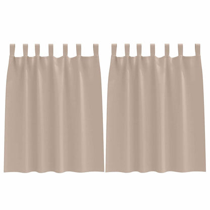 Vorhänge mit Vorhängen 2 pcs Taupe Polyester