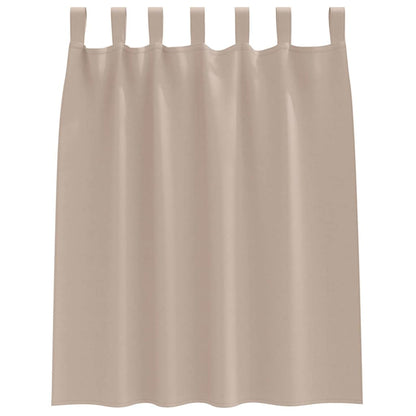 Vorhänge mit Vorhängen 2 pcs Taupe Polyester