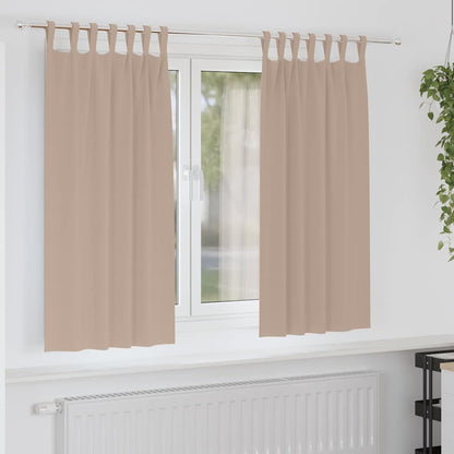 Vorhänge mit Vorhängen 2 pcs Taupe Polyester