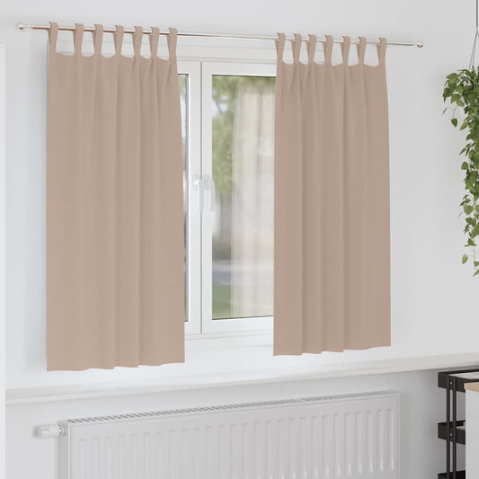 Vorhänge mit Vorhängen 2 pcs Taupe Polyester