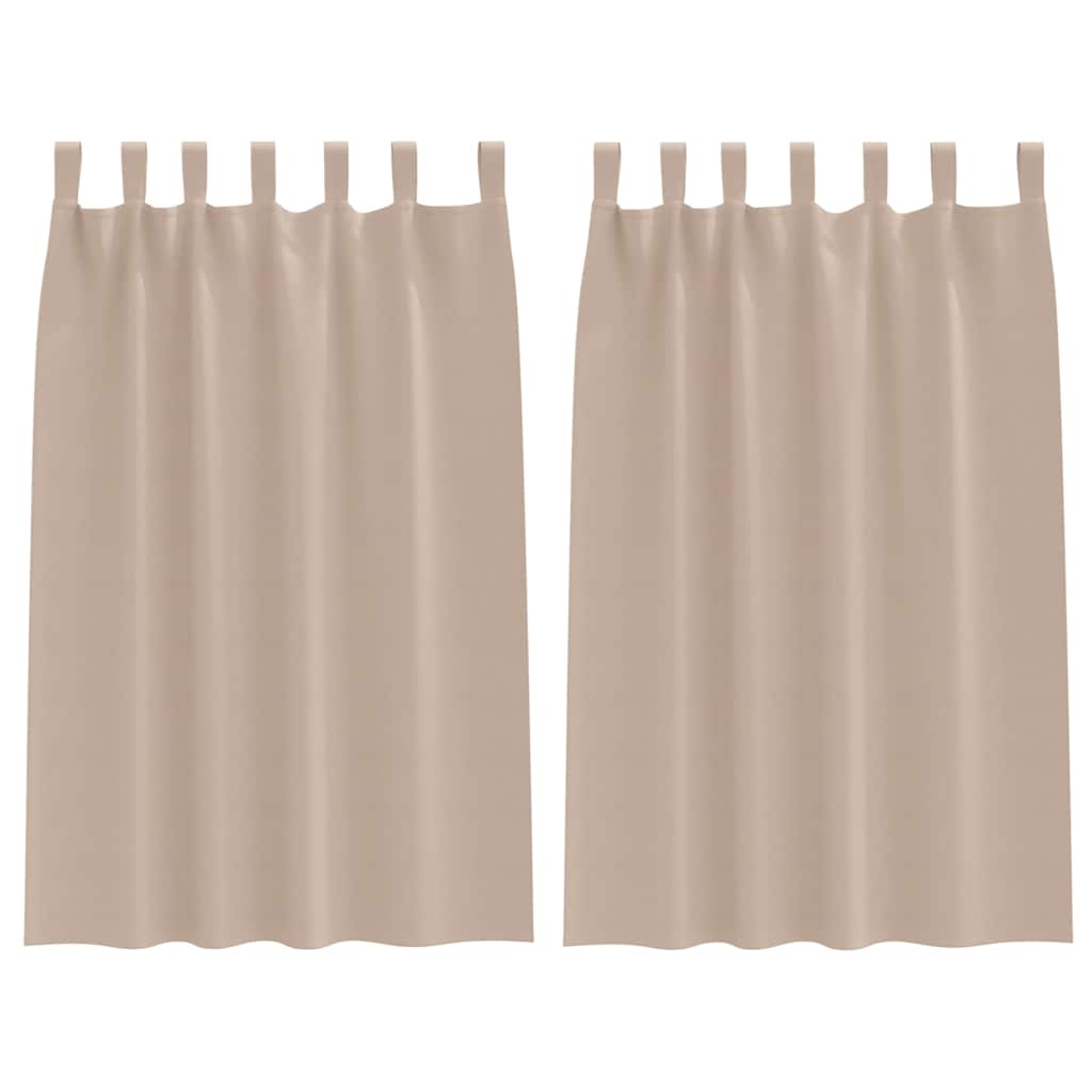 Vorhänge mit Vorhängen 2 pcs Taupe Polyester