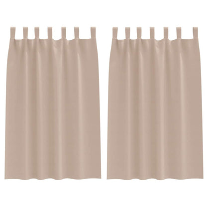 Vorhänge mit Vorhängen 2 pcs Taupe Polyester