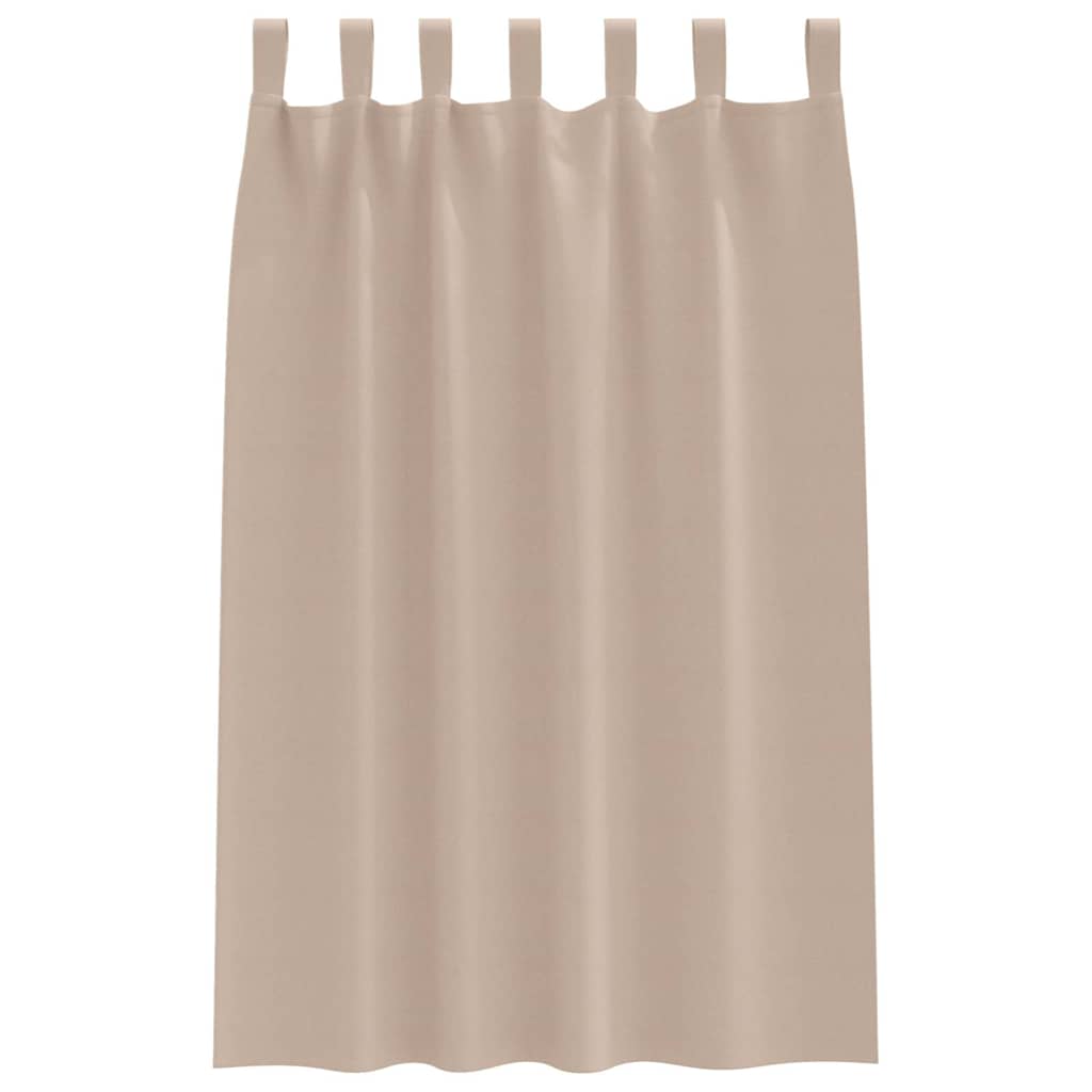 Vorhänge mit Vorhängen 2 pcs Taupe Polyester
