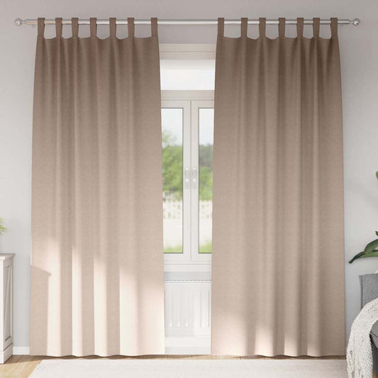 Vorhänge mit Vorhängen 2 pcs Taupe Polyester
